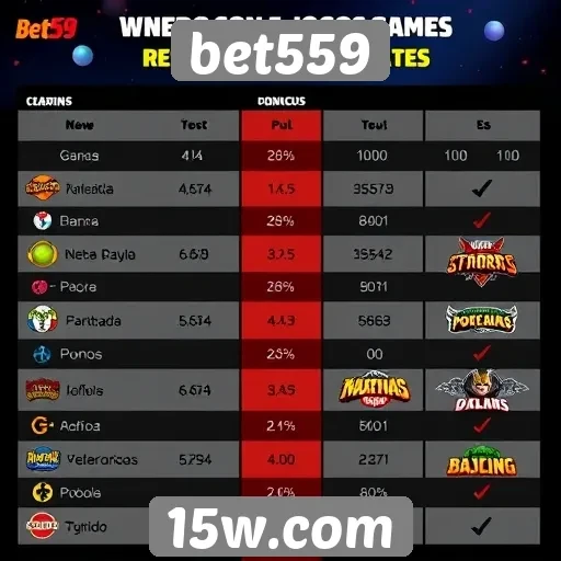 Comparação entre jogos disponíveis no bet559